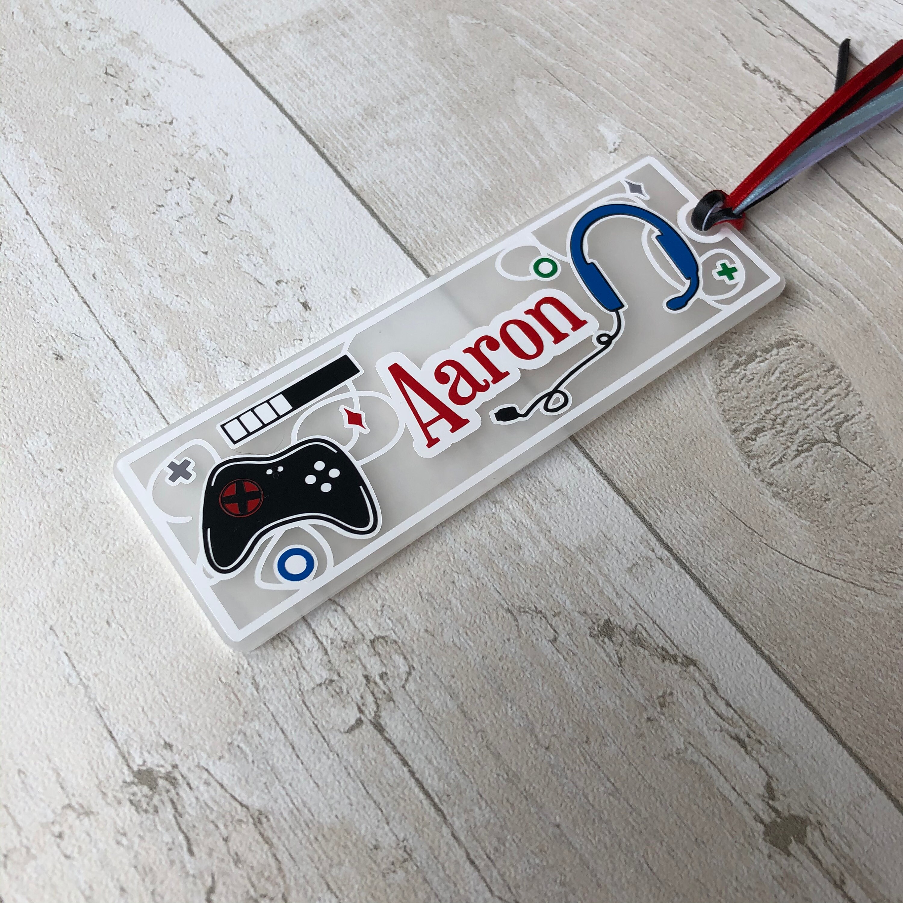 Gaming themed personalised bookmark Computer game gift Etsy