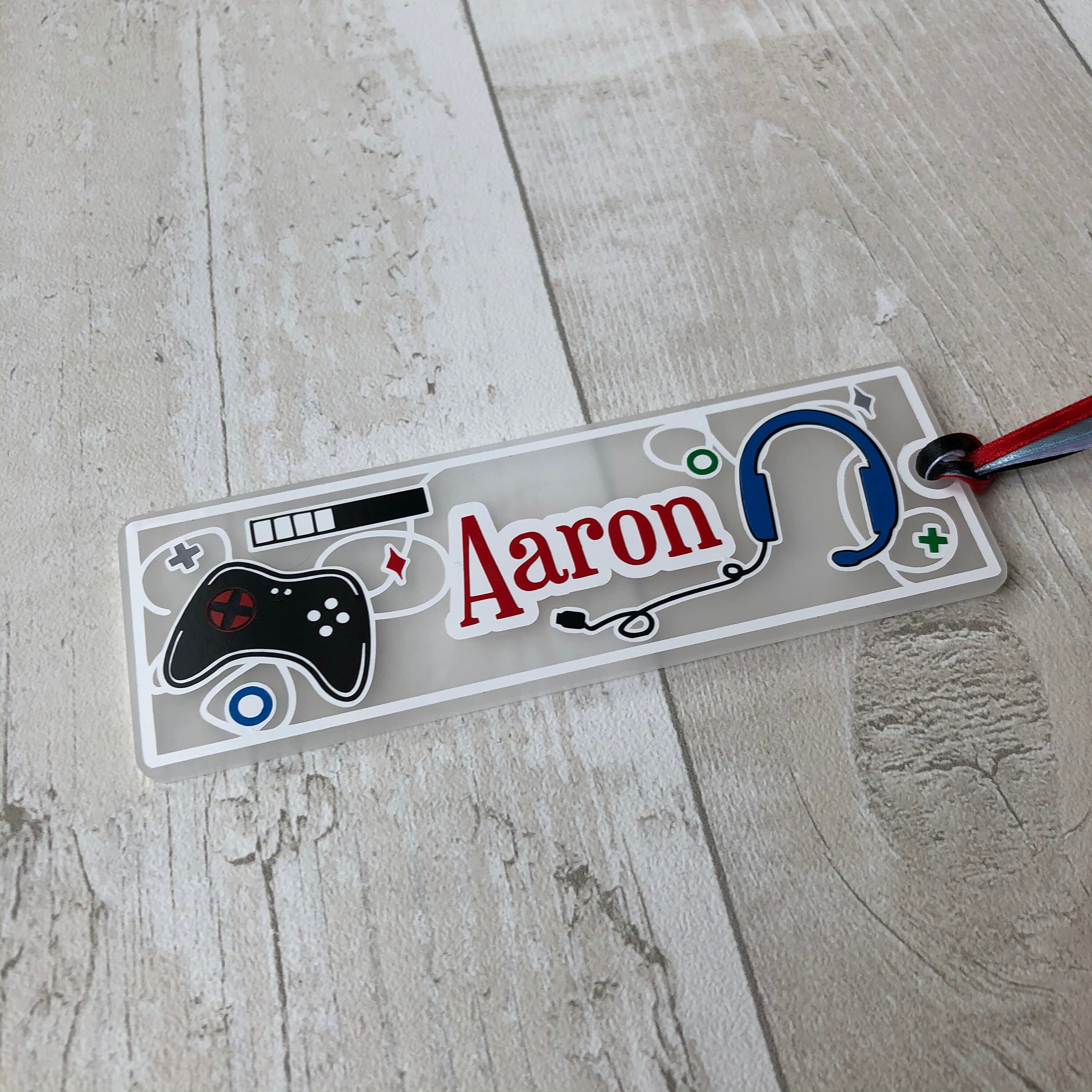 Gaming themed personalised bookmark Computer game gift Etsy