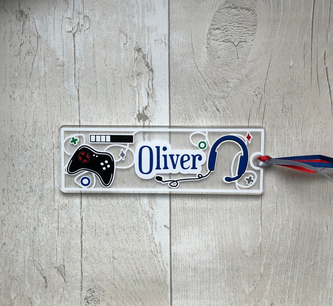 Gaming Personalised Bookmark, Computer Game Gift, Gamer Bookmark Etsy UK