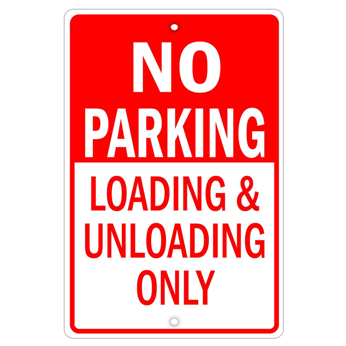 Warning No Parking Loading and Unloading Only Street Wall Art Etsy
