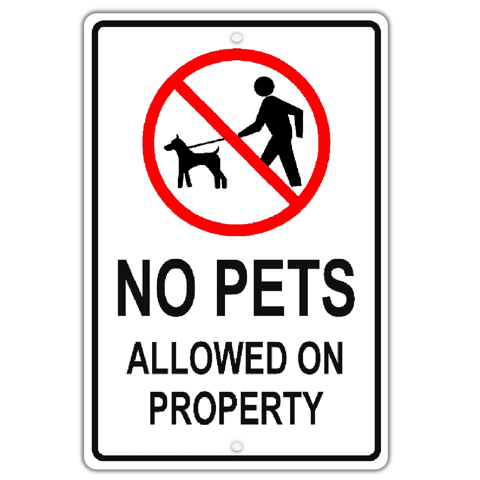 No Pets Allowed on Property Aluminum Metal Sign Animals Dogs Etsy