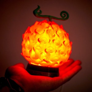 Lampe One Piece Fruit du Démon – Lumière Anime Décorative Inspirée de Ace & Sabo – Cadeau Otaku