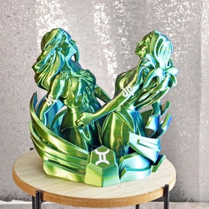3D Printed Gemini Statue, Gemini Birthday Gift, Gemini Astrology Gifts, Gemini Cake Topper, Gemini Decor, Gemini Figurine, Gemini Gift