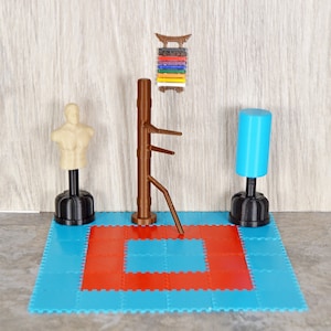 1/12 Dojo Decor, Martial Arts Decor, Martial Arts Gifts, Martial Arts Display, 1:12 Scale Gym Equipment, Miniature Gym Equipment
