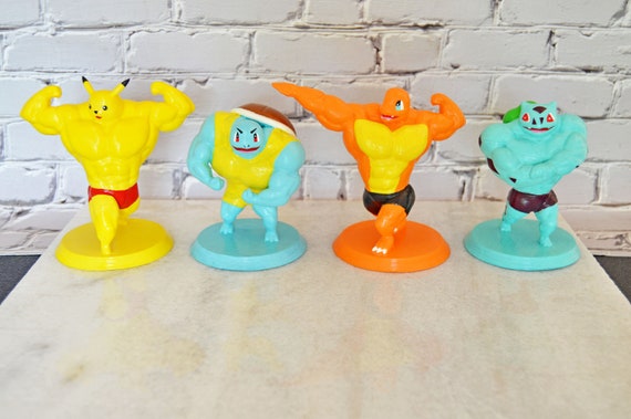 Buff Pokemon Set Impreso En 3d Swole Pokemon Muscle Pokemon Etsy Espana