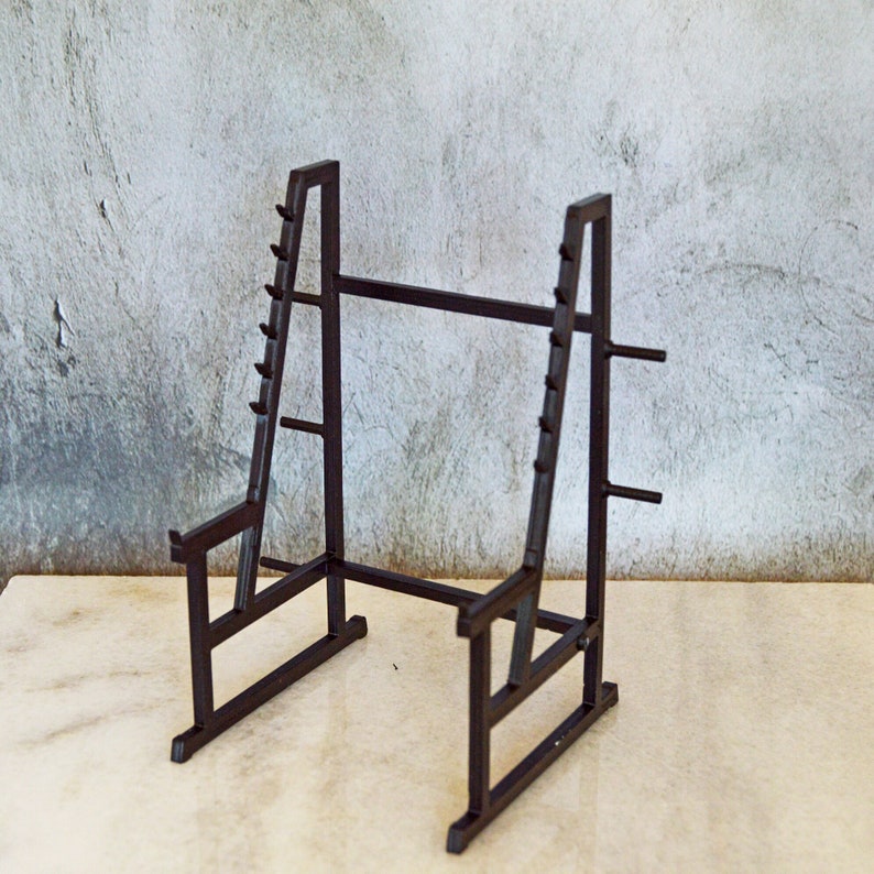 1/12 Scale Squat Rack, Miniature Gym Equipment, Dollhouse Gym ...