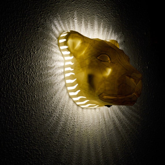 Lion Wall Light African Safari Wall Decor Wall Lamp With Switch