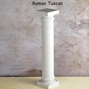Impression 3D de la colonne romaine toscane, colonne romaine, pilier romain, piliers pour gâteau, piliers pour gâteau de mariage, colonnes pour présentoirs miniatures