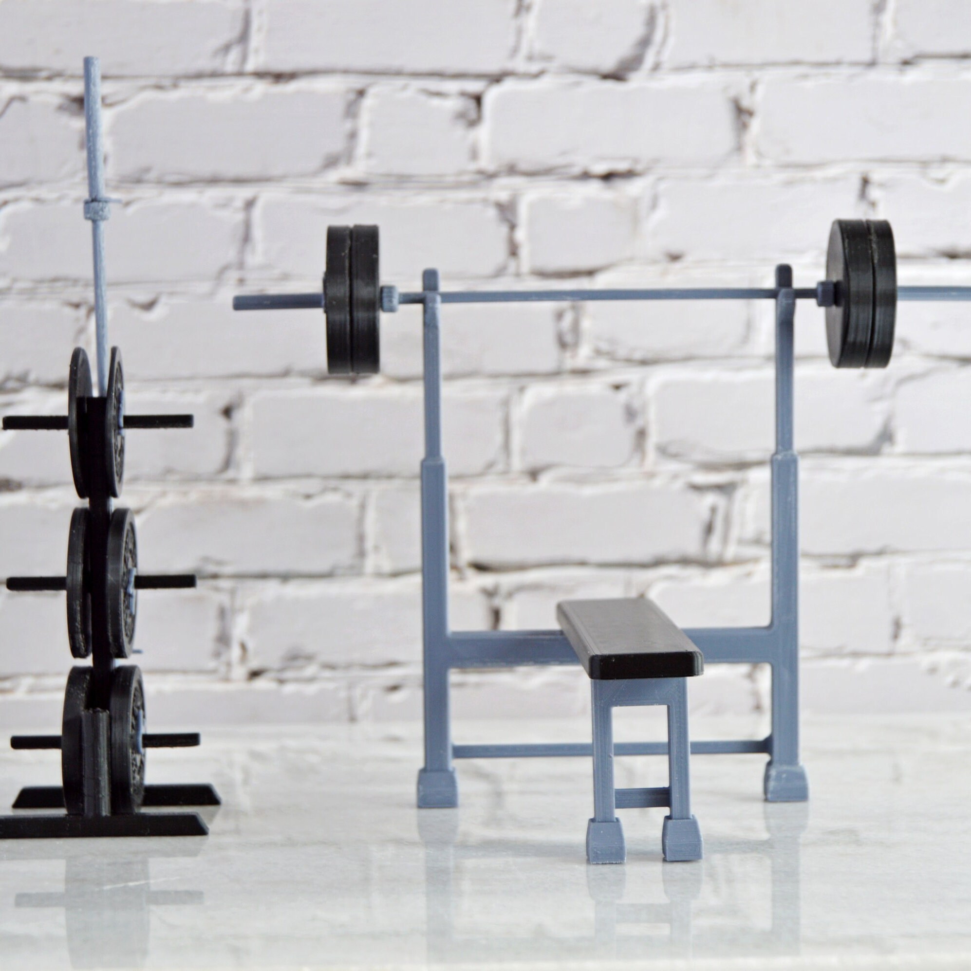2 Pcs Miniature Barbells Miniature Fitness Equipment Miniature Barbell Prop