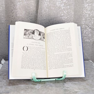 May include: Open book with a blue cover and white pages. The book is titled "A Strike for Liberty" and is open to Chapter XXIII. The text on the page is about a strike for liberty.