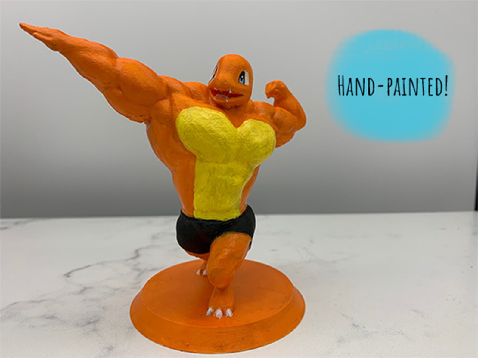 Buff Charmander Pokemon model amiibo figure charmander | Etsy