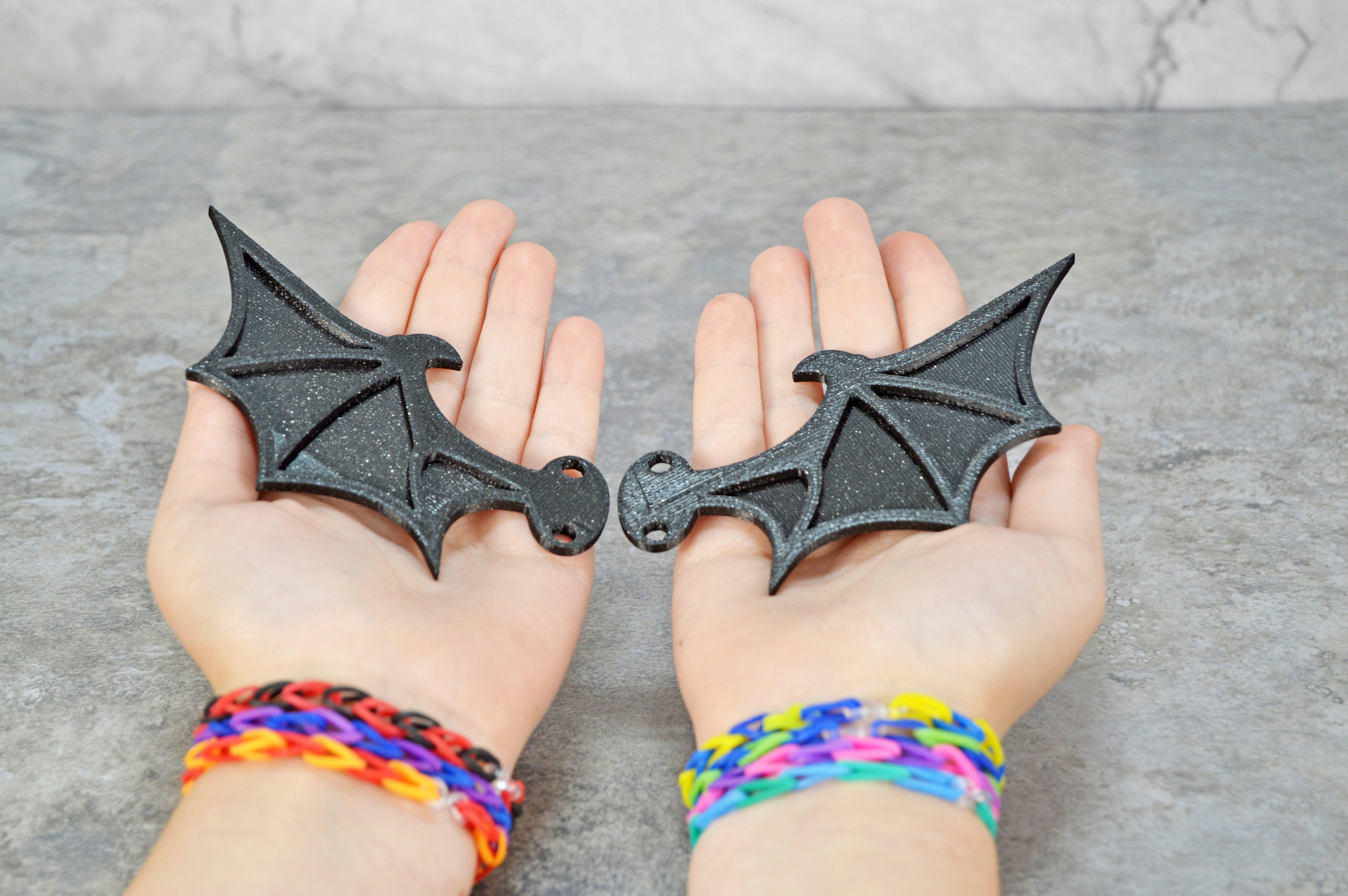 Boucles De Chaussures Ailes De Chauve-souris, 2 Paires, Ailes