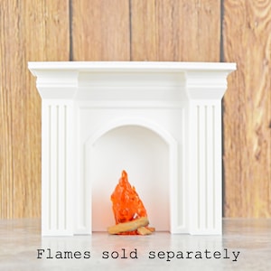 1 6 Scale Fireplace, Dollhouse Miniature Fireplace, Modern Fireplace, Brick Fireplace, Stone Fireplace, Fireplace for Christmas Decor