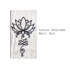 Unalome Wall Art, Spiritual Wall Art Decor, Zen Bedroom Decor, Lotus Flower Wall Art, Buddhist Wall Art, Buddhist Decor, Yoga Wall Art