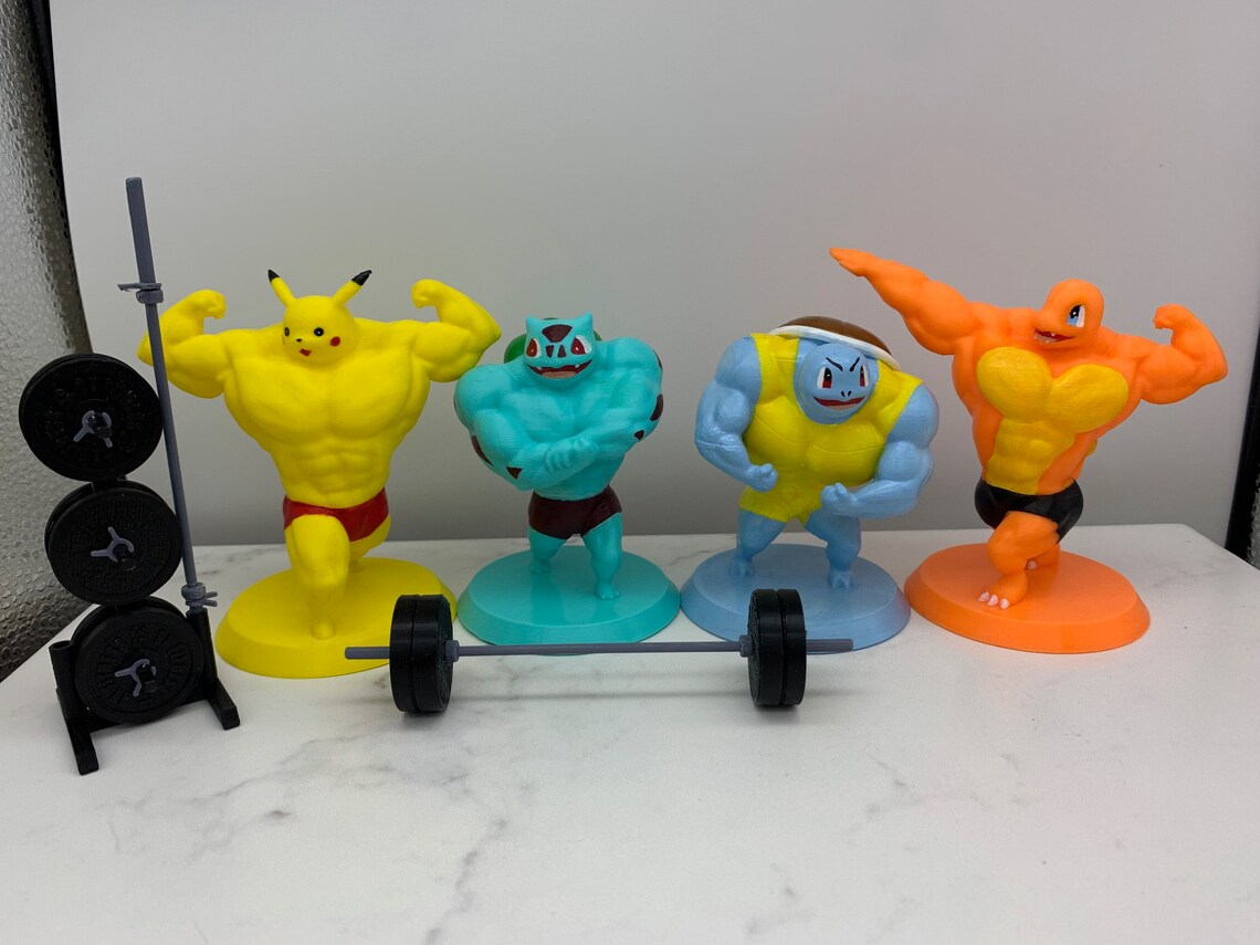 Buff Pikachu Pokemon model amiibo figure pikachu figure | Etsy