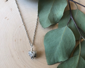 Tourmaline Quartz Simple, Dainty, Wrapped Raw Healing Crystal Necklace
