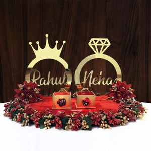 engagement tray decoration with flowers