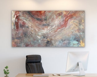 Originales Acrylbild in Mischtechnik - lebendige Farben - ″I Am″ - Strukturbild