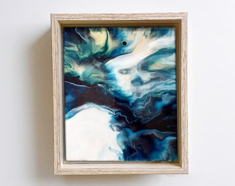 Original Abstraktes Acrylbild: Flüssige Leinwand Wandkunst