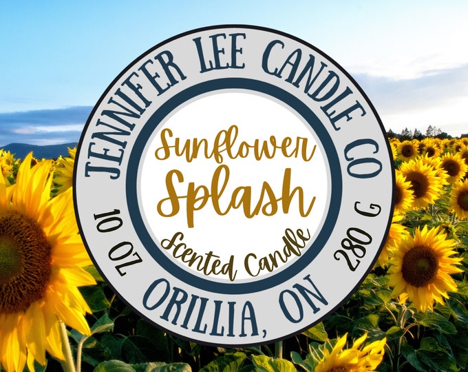 Sunflower Splash | Soy Blend Scented Wooden Wick Copper Top Mason Jelly Jar Candle | 280 g