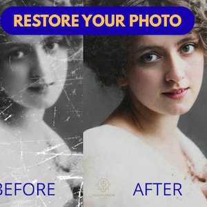 Restore & Colorize Old Photo | Professional Photo Restoration, Vintage Photo Repair, Damage Fix, Enhance Quality, Memorial Gift, Digital