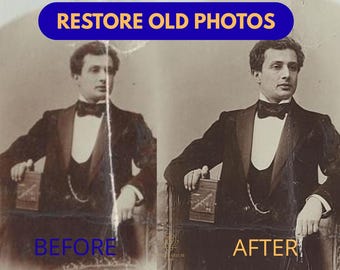 Vintage Photo Restoration & Colorization: Family Heritage Memorial Gift