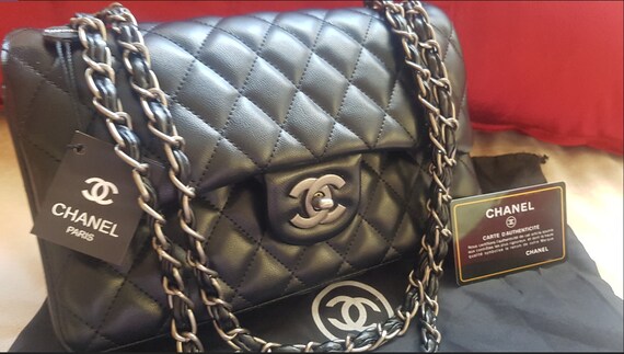 New Black CC Timeless classic medium bag sac classique moyen noir free shipping READ DISCRIPTION