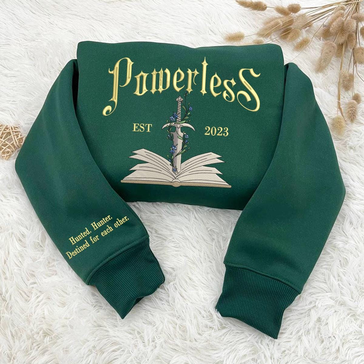 Powerless Series Lauren Roberts Embroidered Sweatshirt, Kai & Paedyn Hoodie, Powerful Book Shirt, Fantasy Bookish Gift ESA327.H