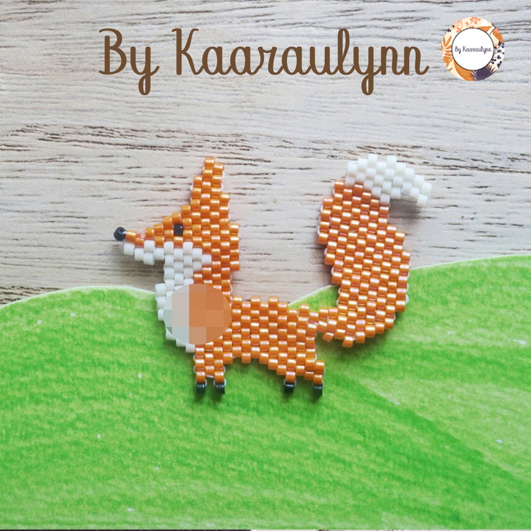 Fox Miyuki Bead Weaving Diagram Etsy