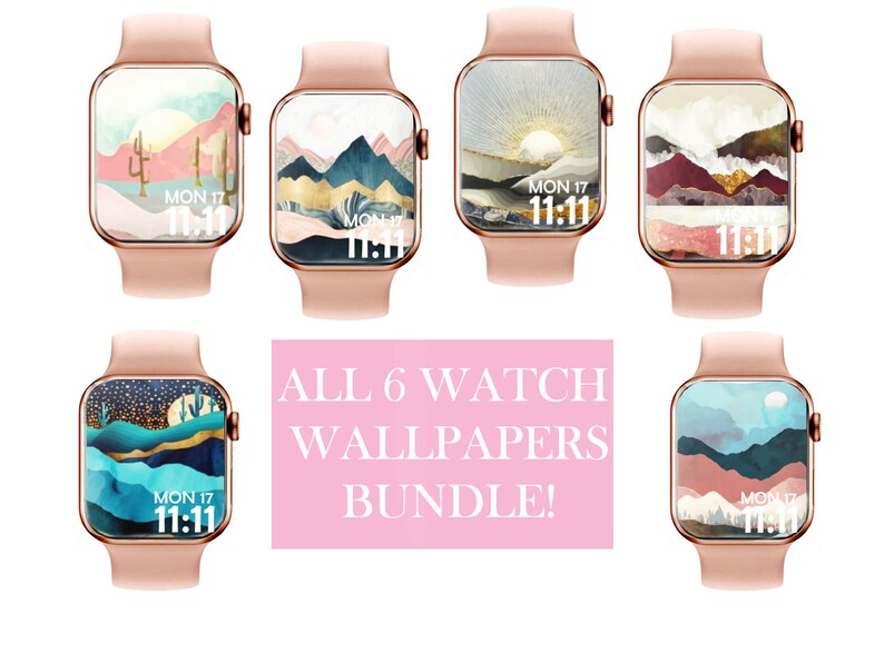 Apple Watch Wallpaper Watch Background Pink Watch Wallpaper | Etsy