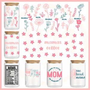 Mom Glass Can SVG Bundle, Mama Glass Can Wrap Svg, Libbey 16oz Can Svg ...