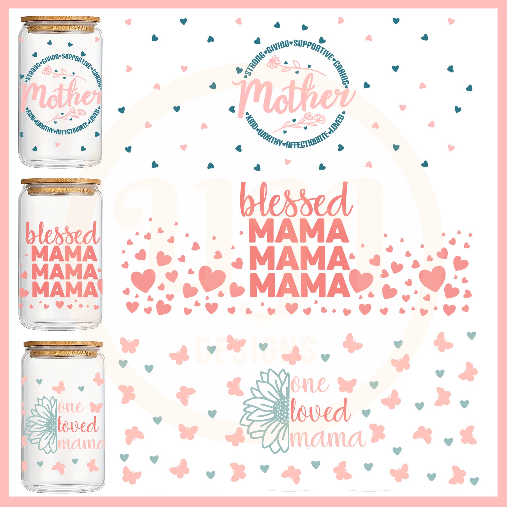 Mom Glass Can SVG Bundle, Mama Glass Can Wrap Svg, Libbey 16oz Can Svg ...