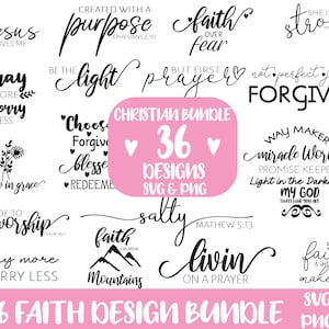 Christliche Zitate Bundle SVG, Bibelverse Bundle, Glaube Bundle SVG, Schrift SVG, religiöse SVG, Cricut Cut Dateien, Jesus svg, Gott svg