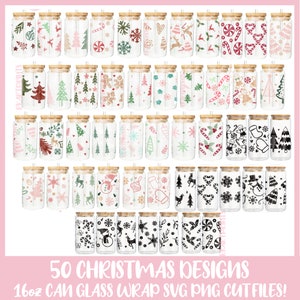 Weihnachts Libbey Bundle, Weihnachtsglasdosen Bündel, 16 Unzen Glasverpackung, Weihnachts Libbey Wrap svg, Weihnachtsbündel svg, Weihnachtssvg-Designs