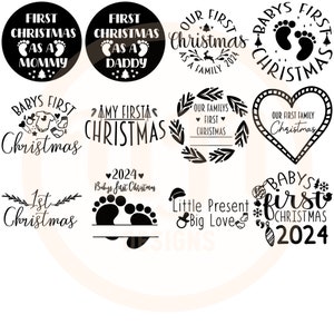 Baby's First Christmas Svg Bundle, First Christmas Svg, Baby's First