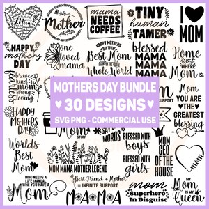 Mamá svg, Paquete del Día de las Madres, SVG PNG, Mami svg, Mamá svg, Primer Día de las Madres svg, Mamá diseña svg, Feliz Día de las Madres svg, Bendita Mamá svg