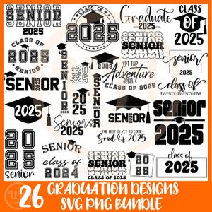 Senior 2025 SVG Bundle for Cricut, Class of 2025 SVG,  Graduation svg Bundle, College Grad, High School Senior, Graduation bundle 2025 svg