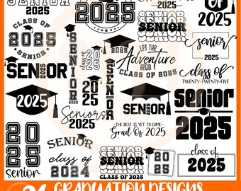 Senior 2025 SVG Bundle for Cricut, Class of 2025 SVG,  Graduation svg Bundle, College Grad, High School Senior, Graduation bundle 2025 svg