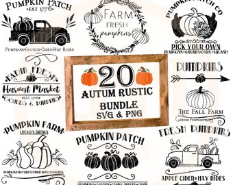 Rustic fall svg bundle, Farmhouse fall svg, Pumpkin patch svg, Autumn Fall SVG, Welcome fall sign svg, Fall Bundle svg, Farmers Market svg