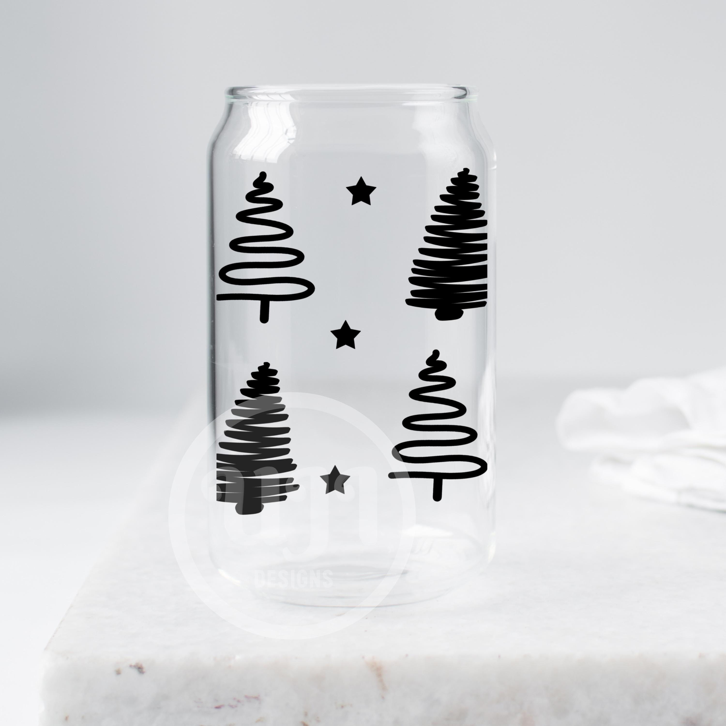 Can Glass Wrap Bundle SVG, 16oz Libbey Can Glass, Christmas Can Glass ...