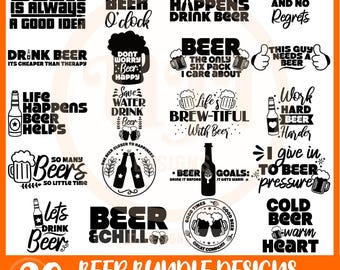 Beer SVG Bundle, Beer Quotes SVG Designs, Beer Glass SVG, Alcohol Quotes, Beer Svg file for Cricut, Dad svg, Alcohol quotes, Fathers day Svg