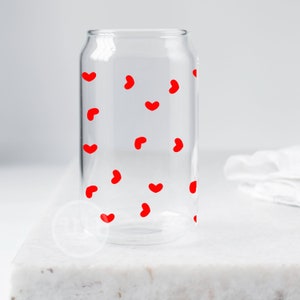 Heart Bundle svg, 16oz Glass Can svg, Libbey Glass Can Wrap, svg Files for Cricut, Valentines day svg, Glassware svg, Heart can glass wrap