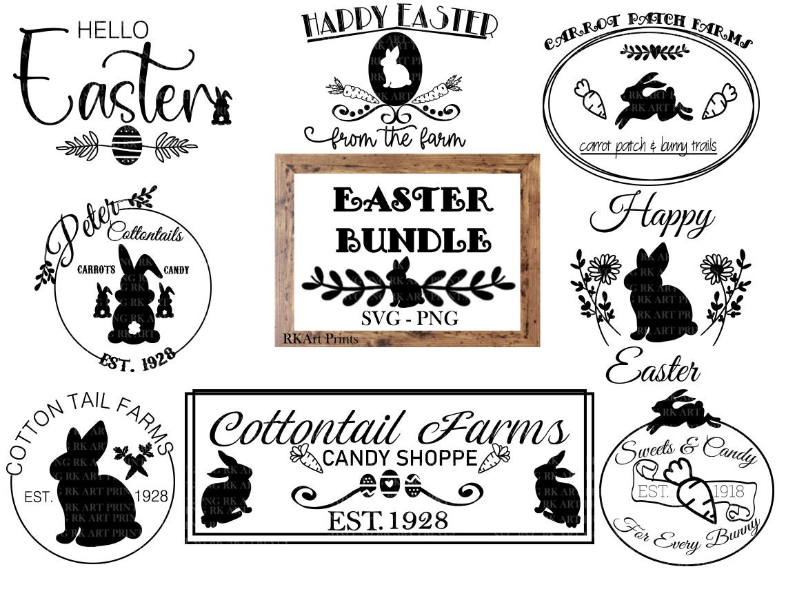 Easter Svg Bundle Easter Farmhouse Svg Easter Svg Appy - Etsy Australia