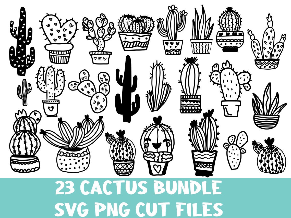Cactus Svg Bundle Plant SVG Bundle Succulent Svg Gardening - Etsy Canada