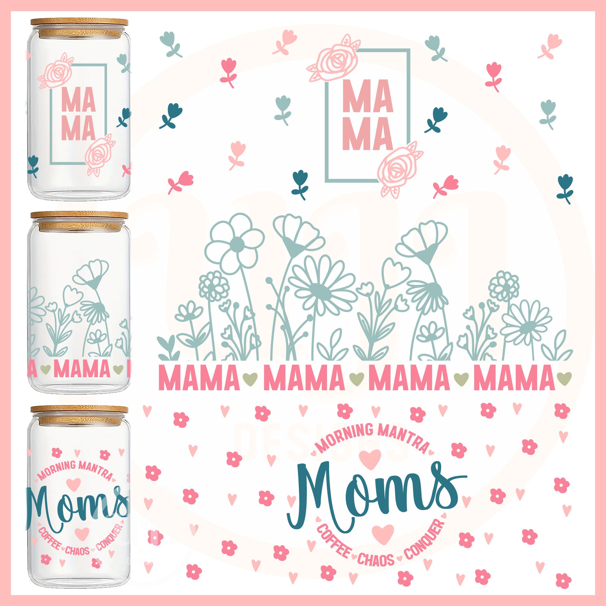 Mom Glass Can SVG Bundle, Mama Glass Can Wrap Svg, Libbey 16oz Can Svg ...
