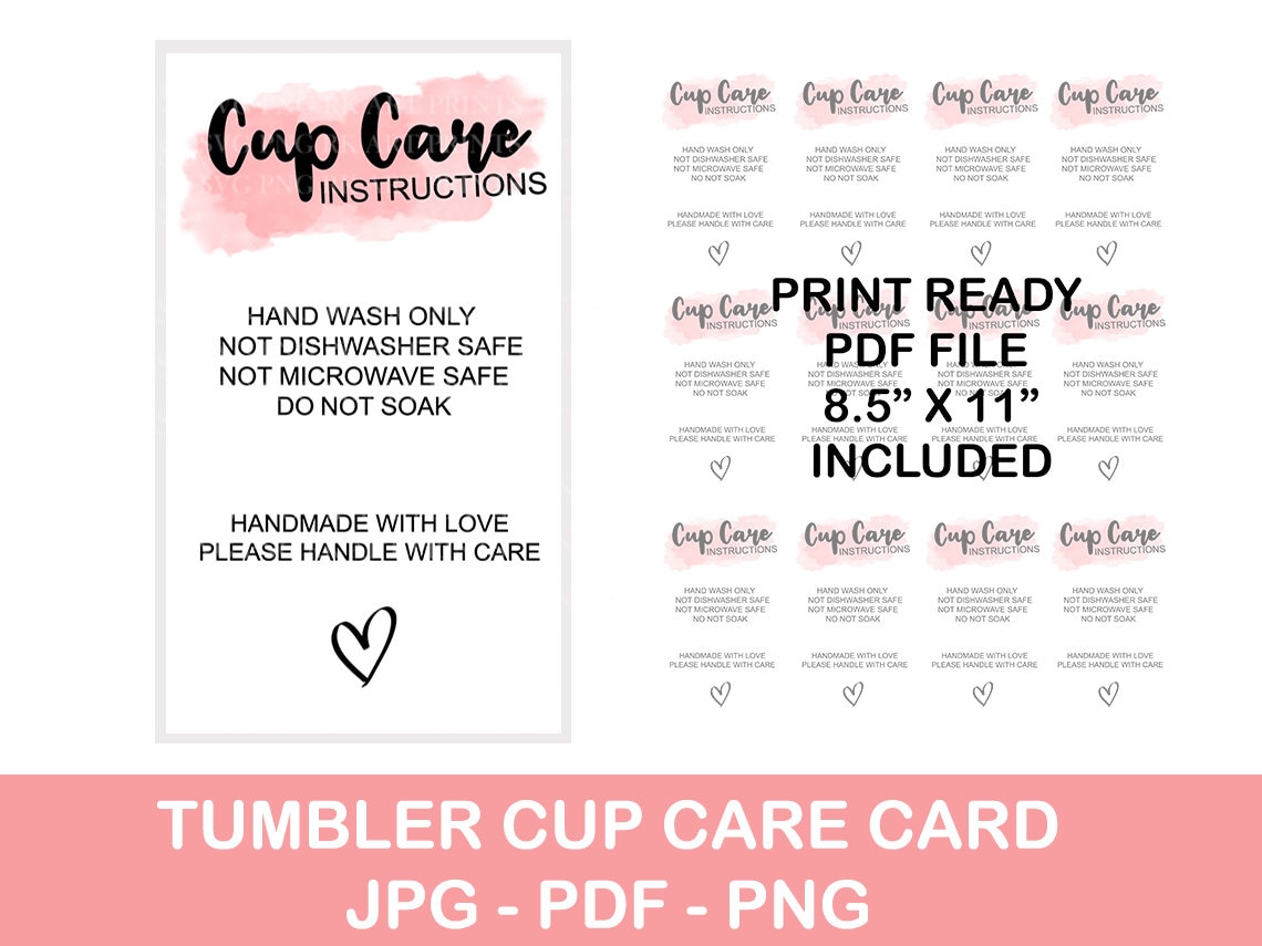Premium Glossy Cardstock Care Cards – OMG Cups!