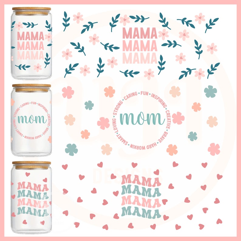 Mom Glass Can SVG Bundle, Mama Glass Can Wrap Svg, Libbey 16oz Can Svg ...