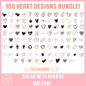 Herz SVG Bundle, Herz Clipart, Doodle Herzen, Valentinstag SVG, handgezeichnetes Herz svg, Valentine Herz svg, Cut Files Cricut, Silhouette