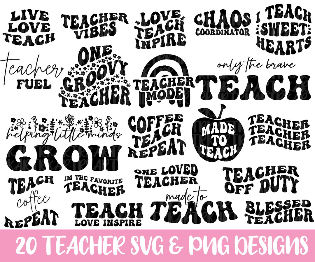Retro Teacher SVG Bundle Teacher SVG School SVG Teach Svg - Etsy Portugal