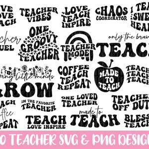 Teacher SVG Bundle, Teacher SVG, School SVG, Teach Svg, Back to School svg, Teacher Gift svg, Teacher Shirt svg, Teacher appreciation svg